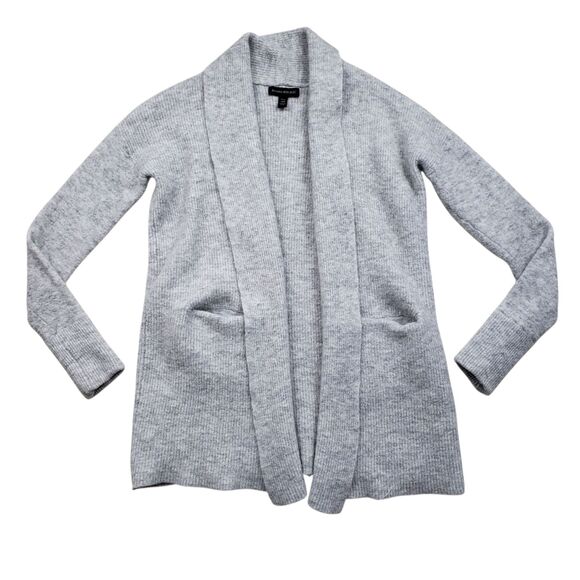 Banana Republic Wool Alpaca Cardigan Sweater Womens Petite XS PXS Gray Open - Picture 1 of 8